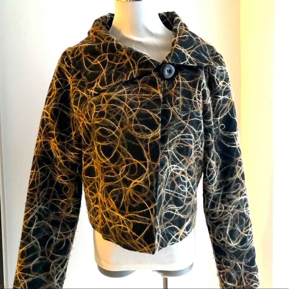Wool cropped bolero style jacket